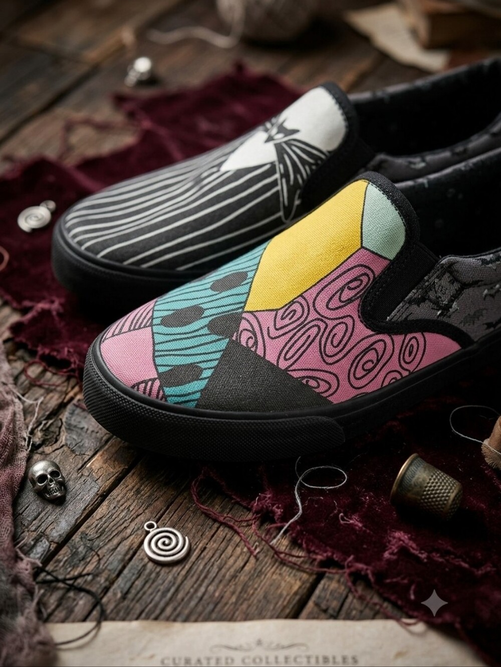 Disney Nightmare Before Christmas Slip-On Shoes Size 10 NWOT
